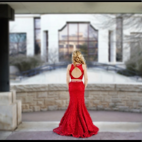 Berry Wine Two Piece Formal/Prom/Pageant - Picture 3 of 4